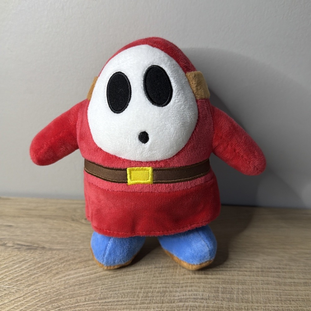 Super Mario Bros Shy Guy Plush Red Blue Vintage Nintendo Video Game Soft Toy‎